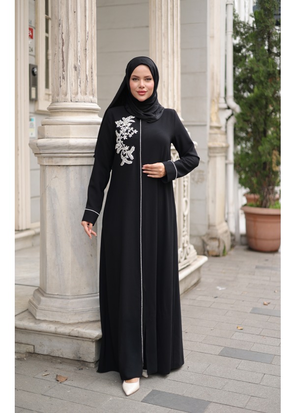 Açelya Model Siyah Ferace