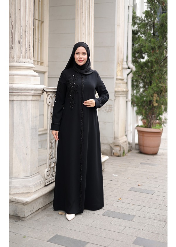 Asude Model Siyah Ferace