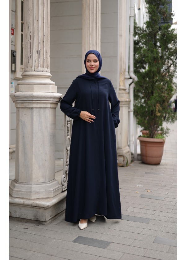 Biyeli Yarım Mevlana Lacivert Ferace