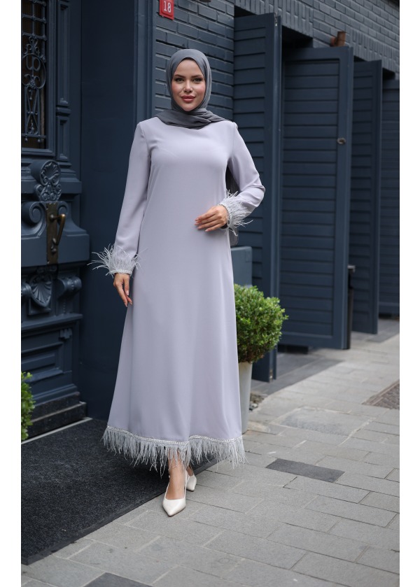 Duru Model Gri Elbise